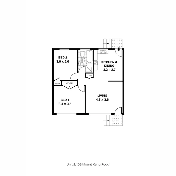Floorplan of Homely apartment listing, 2/109 Mt Keira Road, West Wollongong NSW 2500