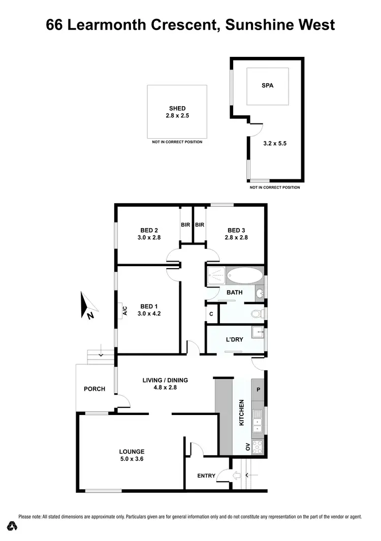 Floorplan of Homely house listing, 66 Learmonth Crescent, Sunshine West VIC 3020
