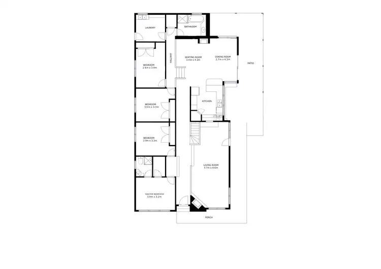 Floorplan of Homely rural property listing, 53 Tarrant Lane, Yackandandah VIC 3749