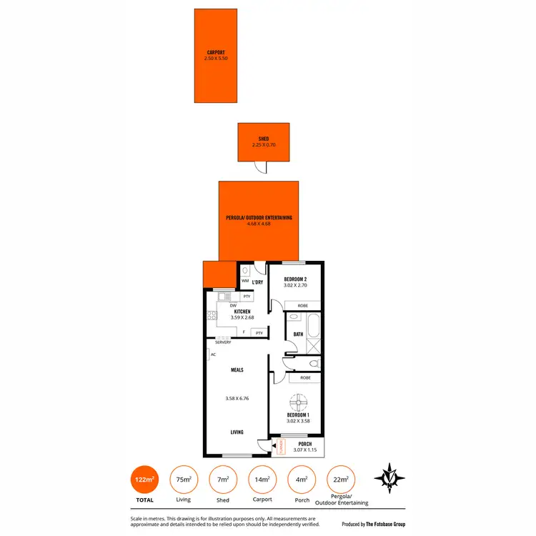Floorplan of Homely unit listing, 33/1 Lyric Street, Aberfoyle Park SA 5159