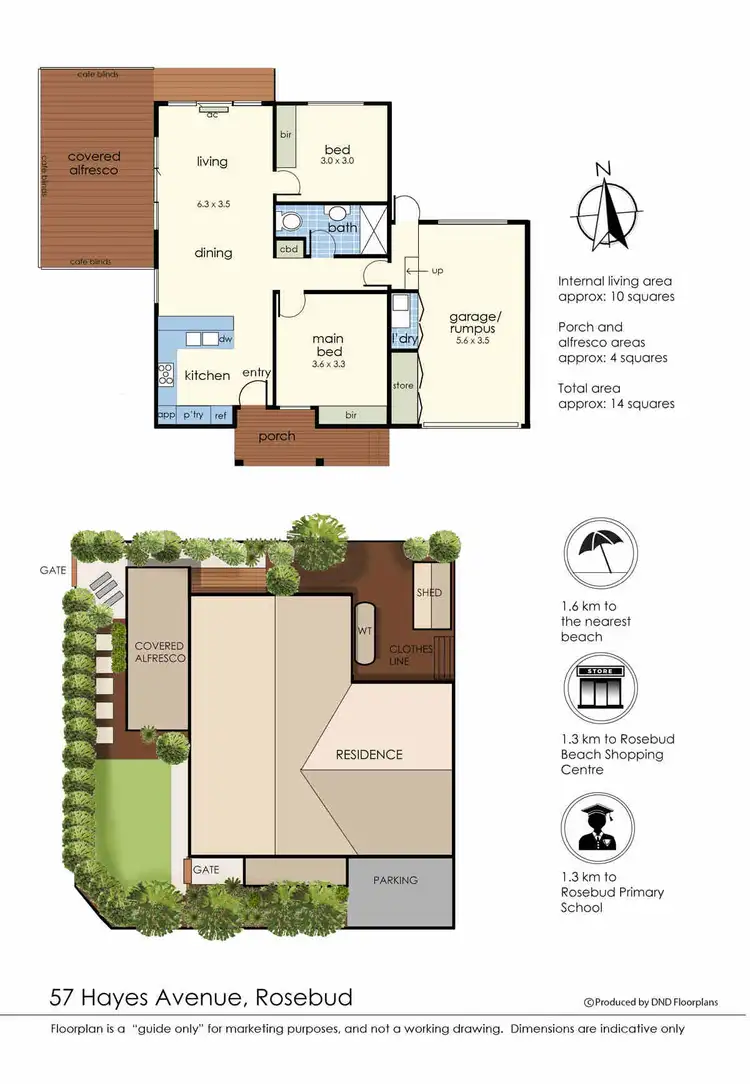 Floorplan of Homely house listing, 57 Hayes Avenue, Rosebud VIC 3939