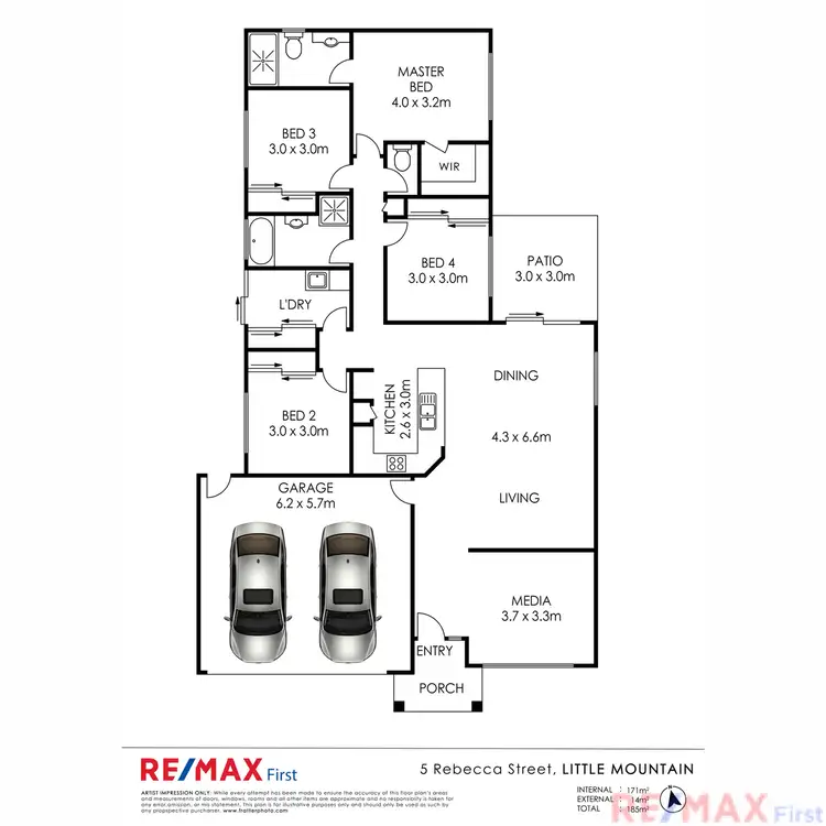Floorplan of Homely house listing, 5 Rebecca Street, Little Mountain QLD 4551