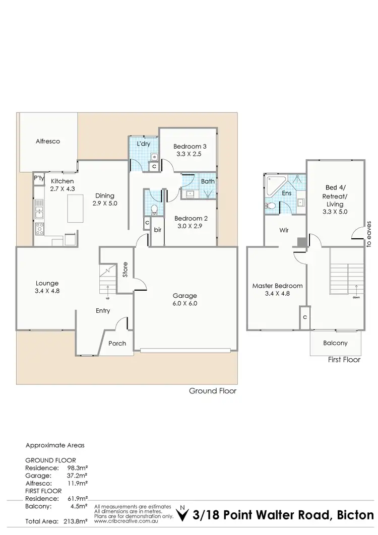 Floorplan of Homely house listing, 3/18 Point Walter Road, Bicton WA 6157
