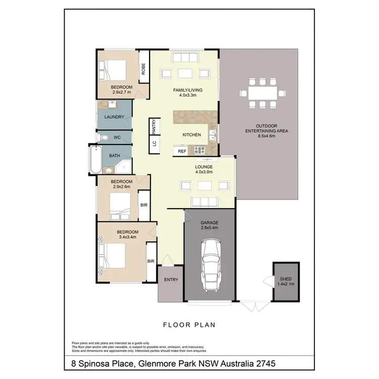 Floorplan of Homely house listing, 8 Spinosa Place, Glenmore Park NSW 2745