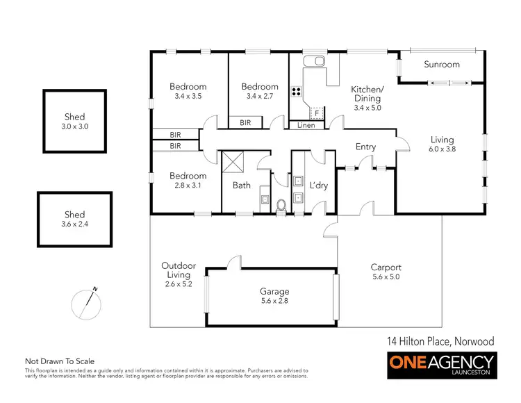 Floorplan of Homely house listing, 14 Hilton Place, Norwood TAS 7250