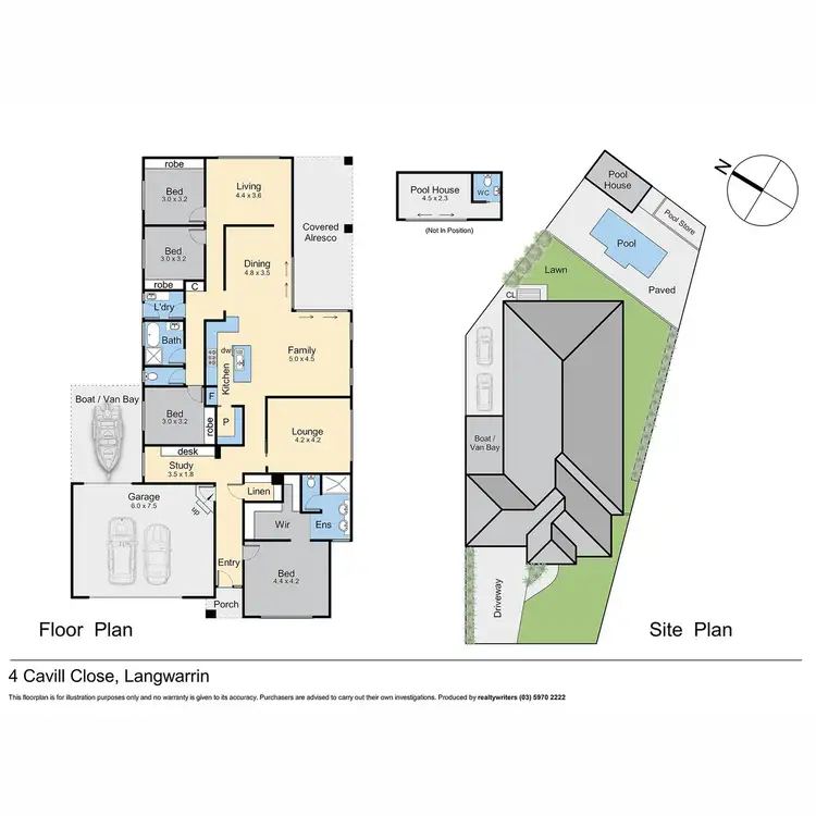 Floorplan of Homely house listing, 4 Cavill Close, Langwarrin VIC 3910