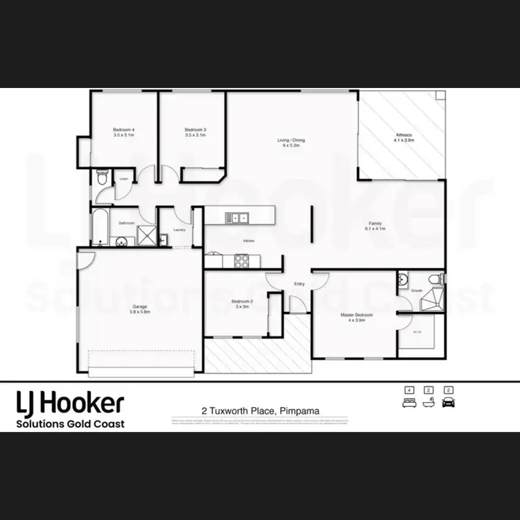 Floorplan of Homely house listing, 2 Tuxworth Place, Pimpama QLD 4209