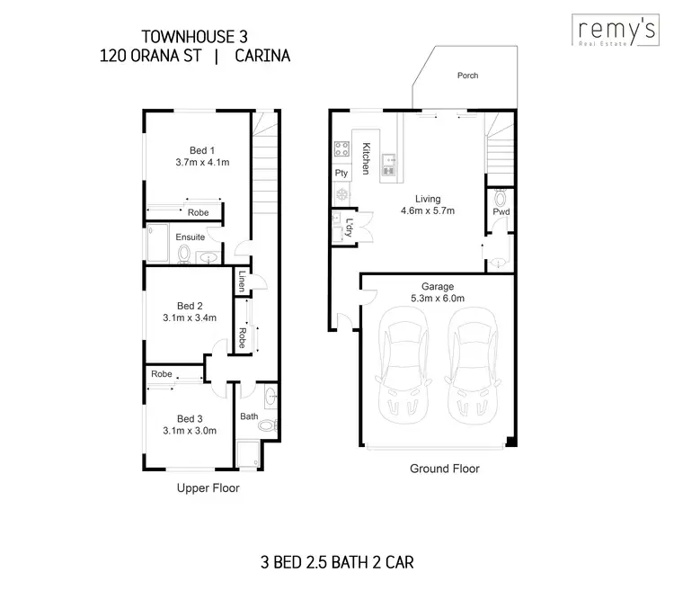 Floorplan of Homely townhouse listing, 3/120 Orana Street, Carina QLD 4152