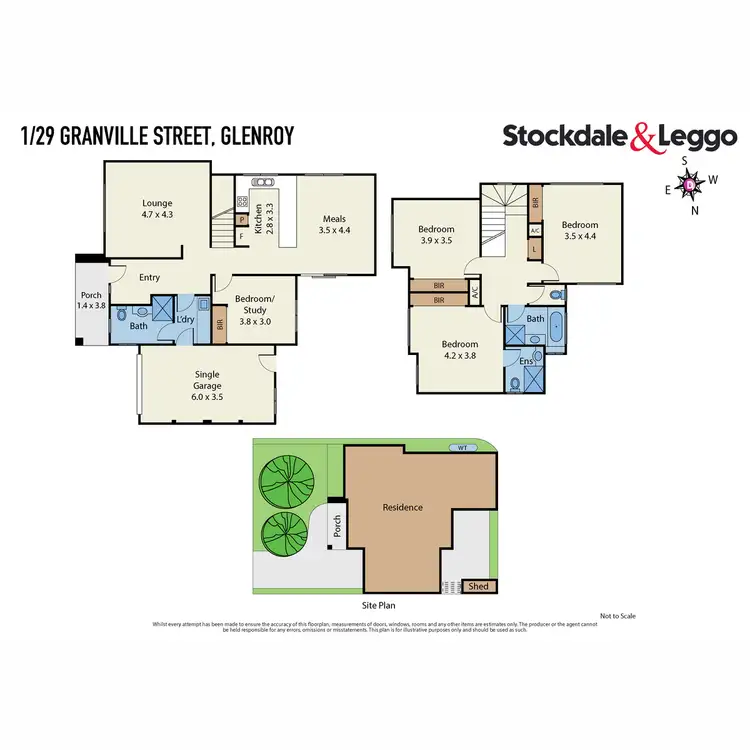 Floorplan of Homely townhouse listing, 1/29 Granville Street, Glenroy VIC 3046