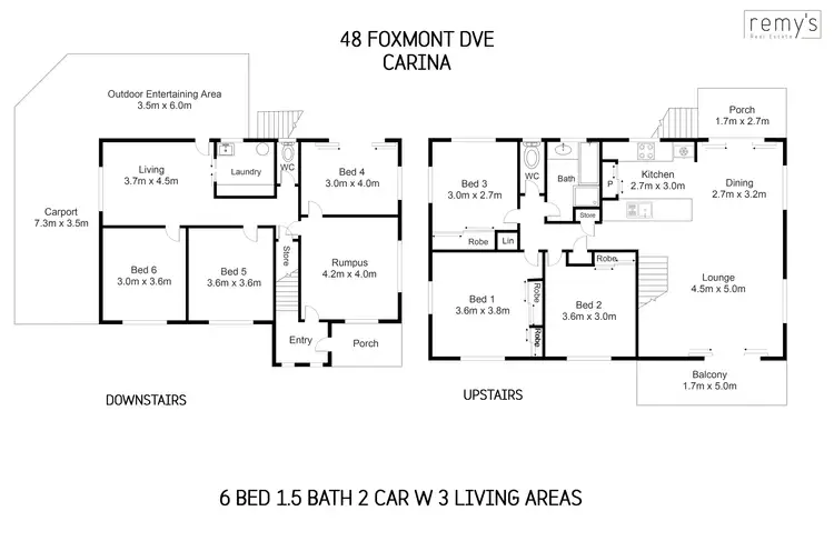 Floorplan of Homely house listing, 48 Foxmont Drive, Carina QLD 4152