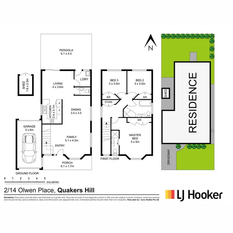 Floorplan of Homely semi-detached listing, 14 Olwen Place, Quakers Hill NSW 2763