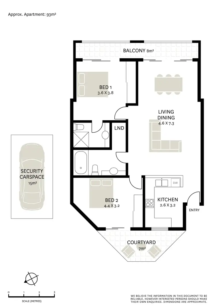 Floorplan of Homely apartment listing, 8/67 Cowper Wharf Road, Woolloomooloo NSW 2011