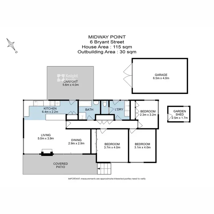 Floorplan of Homely house listing, 6 Bryant Street, Midway Point TAS 7171