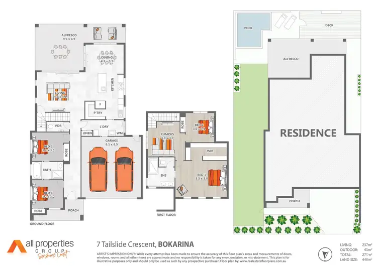 Floorplan of Homely house listing, 7 Tailslide Crescent, Bokarina QLD 4575