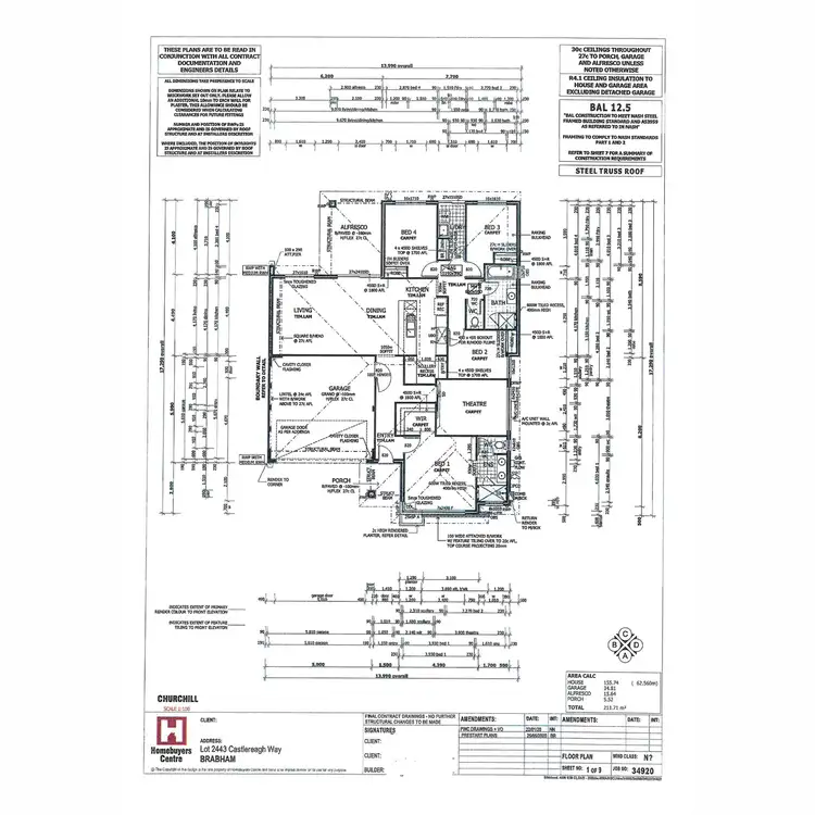 Floorplan of Homely house listing, 75 Castlereagh Way, Brabham WA 6055