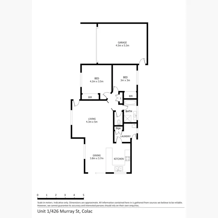 Floorplan of Homely unit listing, 1/426 Murray Street, Colac VIC 3250