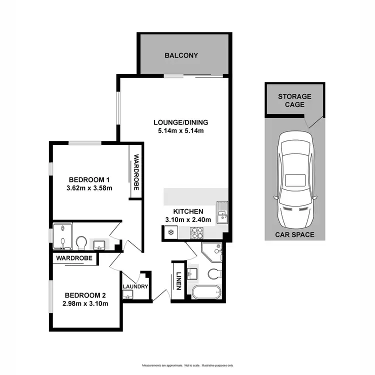 Floorplan of Homely apartment listing, 6/45 Santana Road, Campbelltown NSW 2560