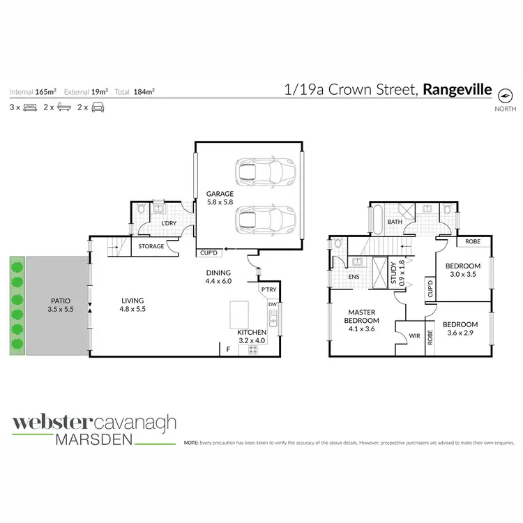 Floorplan of Homely unit listing, 1/19a Crown Street, Rangeville QLD 4350