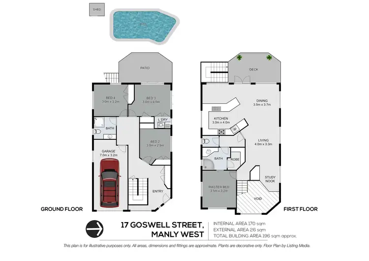 Floorplan of Homely house listing, 17 Goswell Street, Manly West QLD 4179