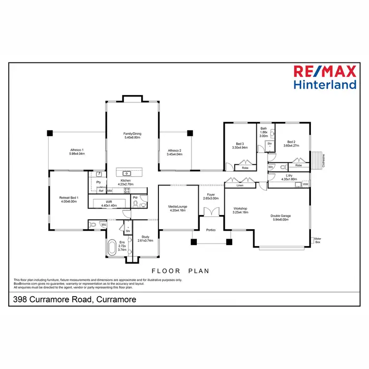 Floorplan of Homely house listing, 398 Curramore Road, Curramore QLD 4552