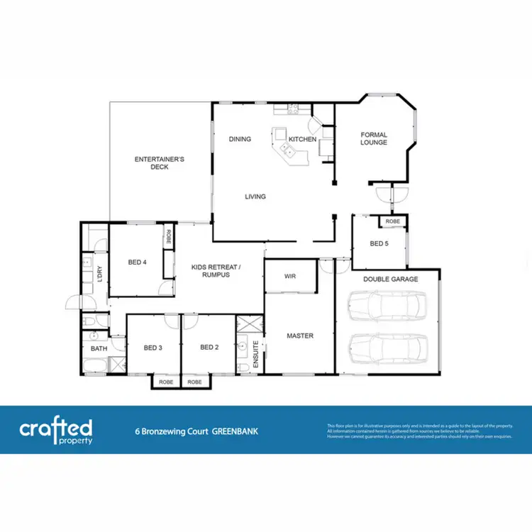 Floorplan of Homely house listing, 6 Bronzewing Court, Greenbank QLD 4124