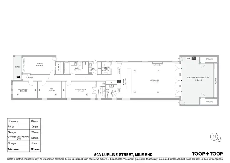 Floorplan of Homely house listing, 50A Lurline Street, Mile End SA 5031