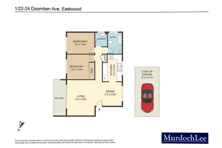 Floorplan of Homely apartment listing, 1/22-24 Doomben Avenue, Eastwood NSW 2122