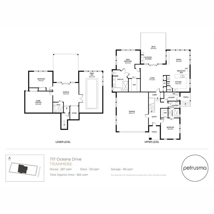 Floorplan of Homely house listing, 717 Oceana Drive, Tranmere TAS 7018