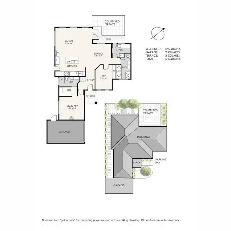 Floorplan of Homely unit listing, 2/11 Fraser Avenue, Edithvale VIC 3196