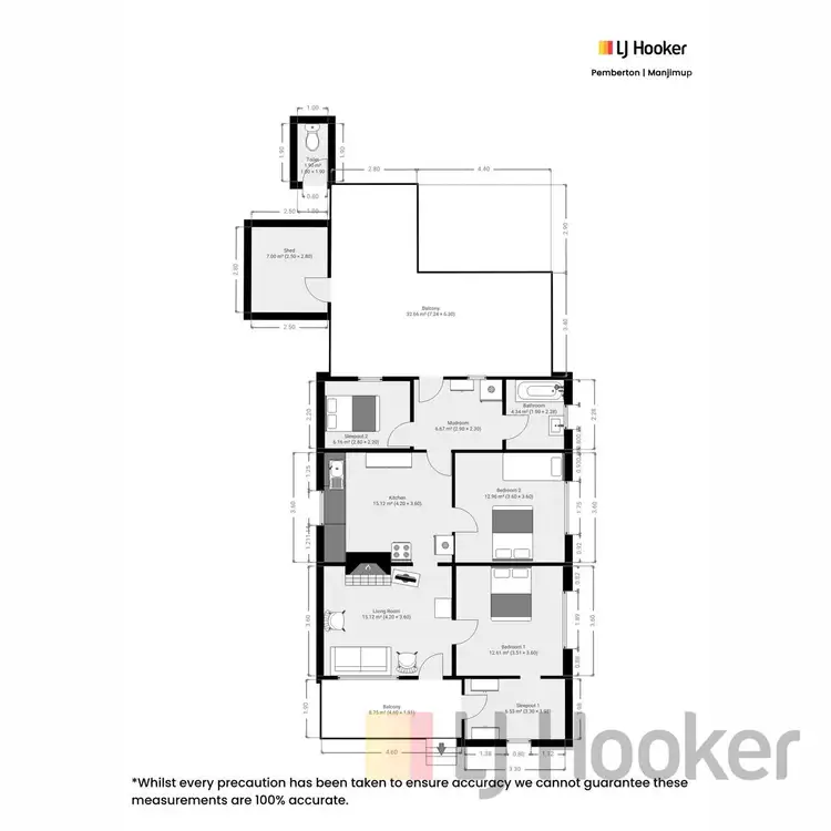 Floorplan of Homely house listing, 1192 Wheatley Coast Road, Quinninup WA 6258