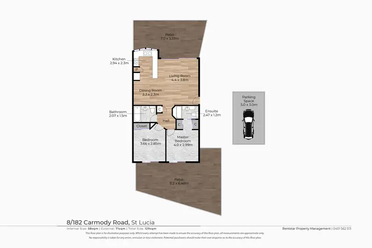 Floorplan of Homely unit listing, 8/182 Carmody Road, St Lucia QLD 4067