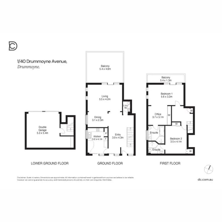 Floorplan of Homely townhouse listing, 1/40 Drummoyne Avenue, Drummoyne NSW 2047