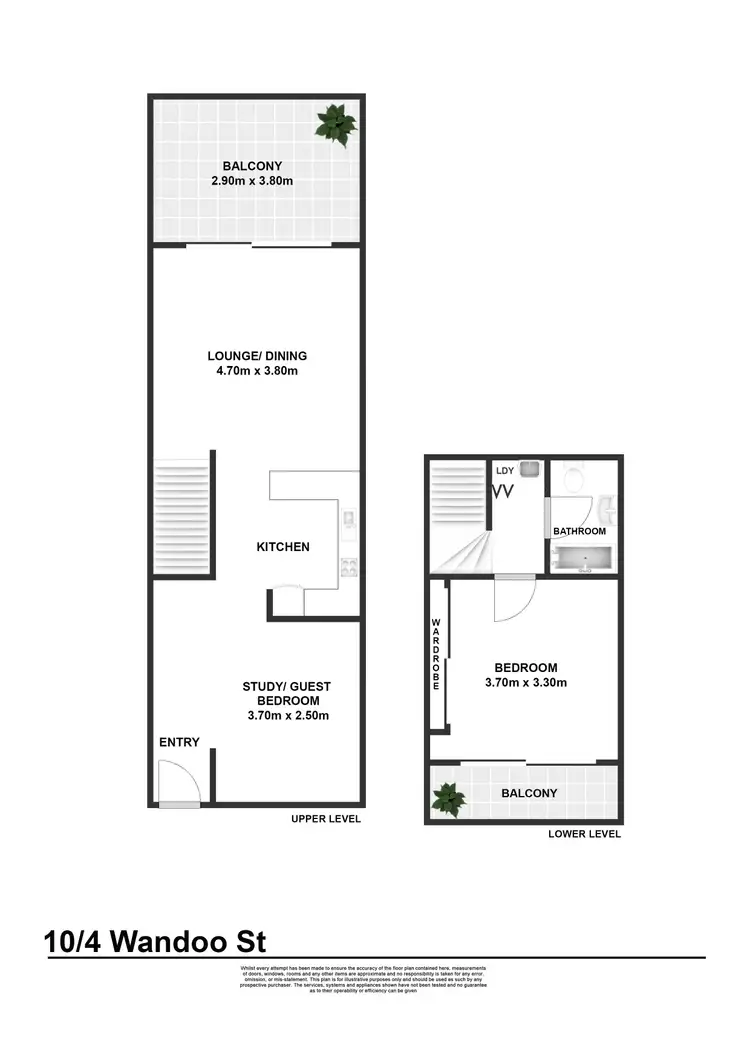 Floorplan of Homely apartment listing, 10/4 Wandoo Street, Fortitude Valley QLD 4006