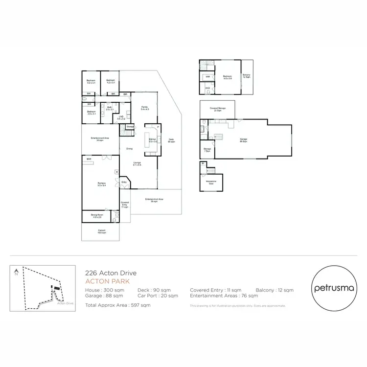 Floorplan of Homely house listing, 226 Acton Drive, Acton Park TAS 7170
