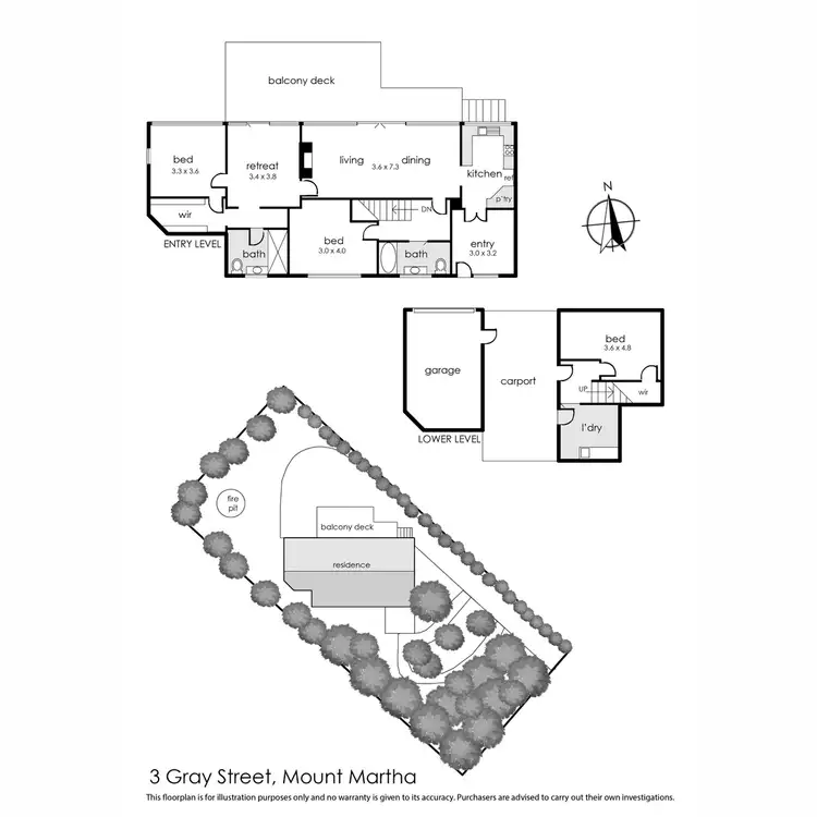 Floorplan of Homely house listing, 3 Gray Street, Mount Martha VIC 3934