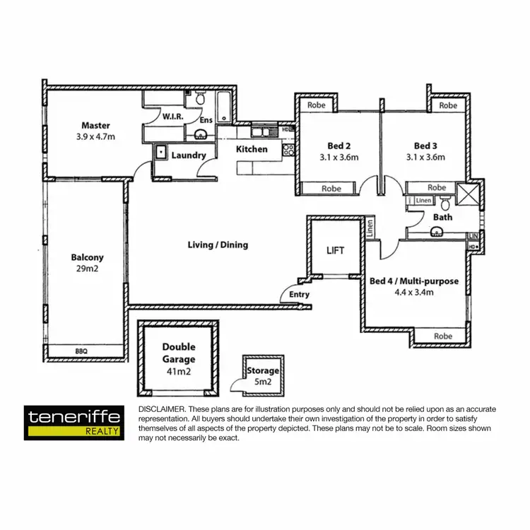 Floorplan of Homely apartment listing, 3/226A Arthur Street, Teneriffe QLD 4005