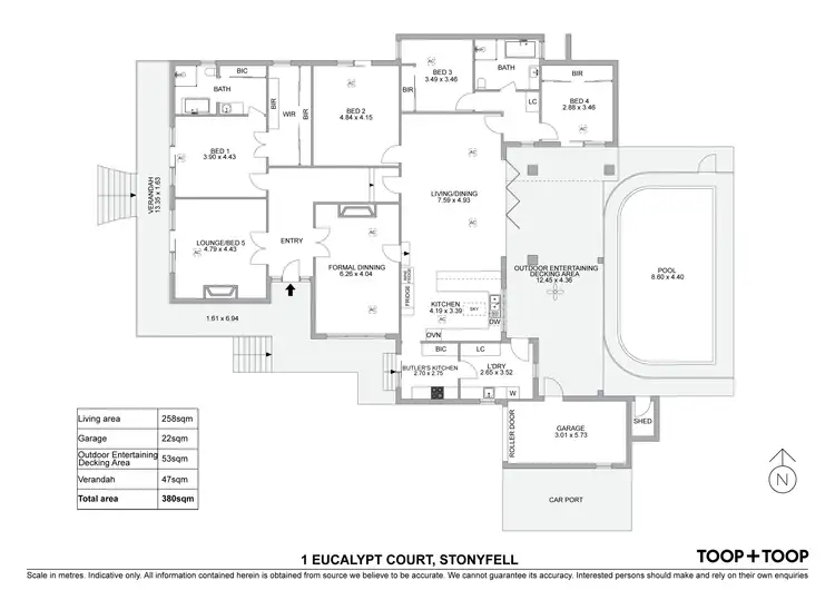Floorplan of Homely house listing, 1 Eucalypt Court, Stonyfell SA 5066