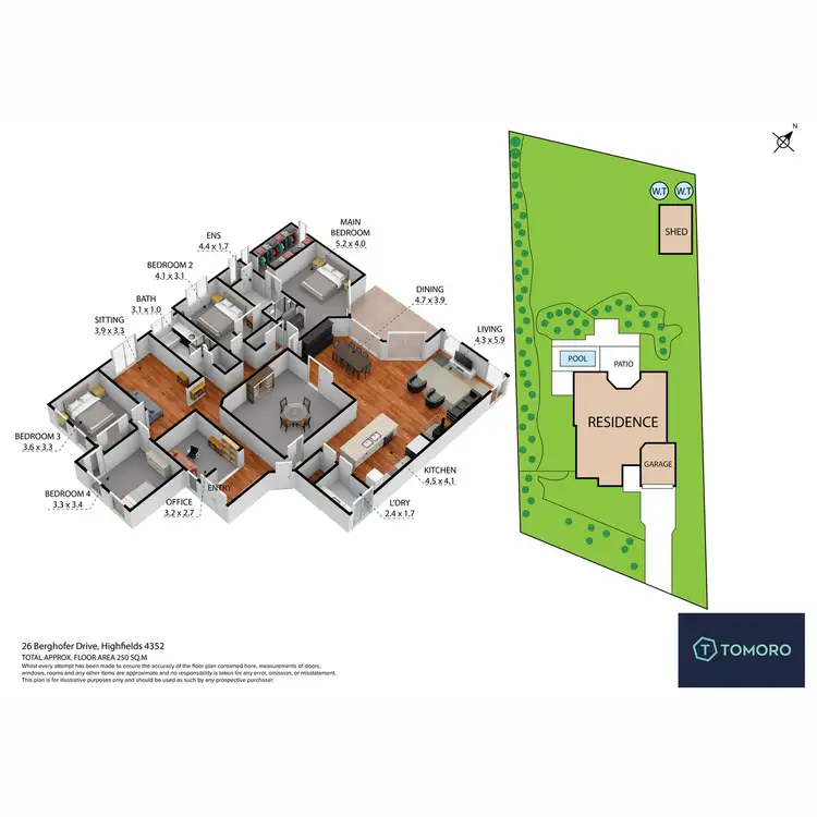 Floorplan of Homely house listing, 26 Berghofer Drive, Highfields QLD 4352