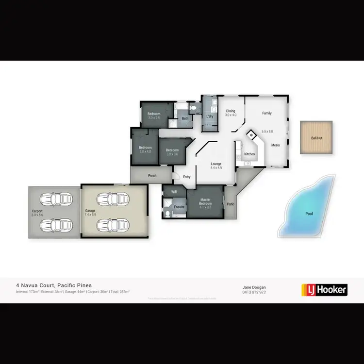 Floorplan of Homely house listing, 4 Navua Court, Pacific Pines QLD 4211