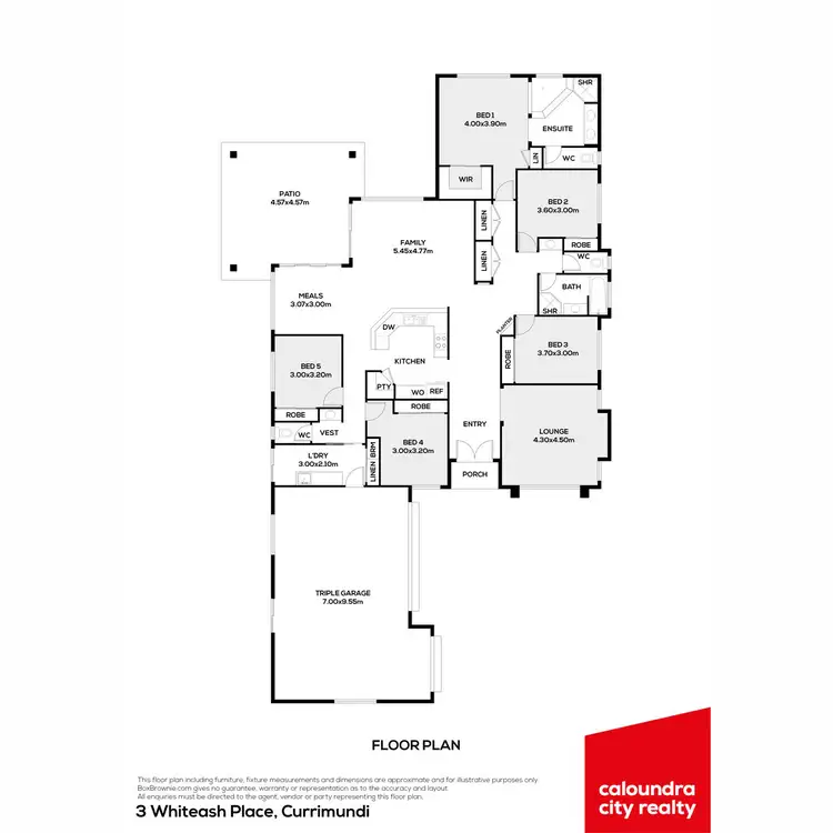 Floorplan of Homely house listing, 3 Whiteash Place, Currimundi QLD 4551