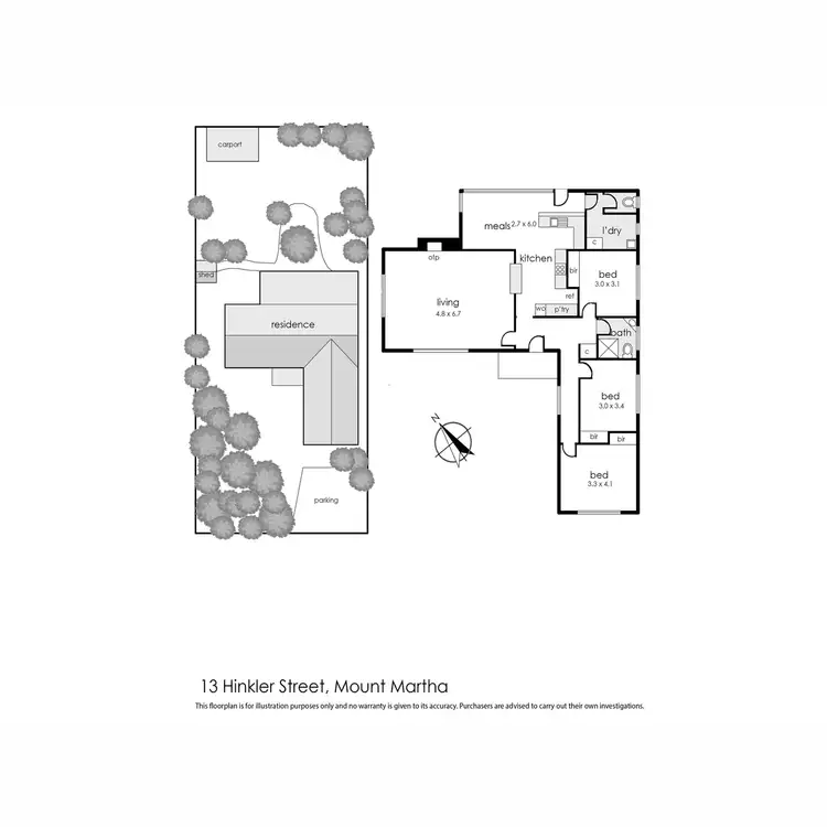 Floorplan of Homely house listing, 13 Hinkler Street, Mount Martha VIC 3934