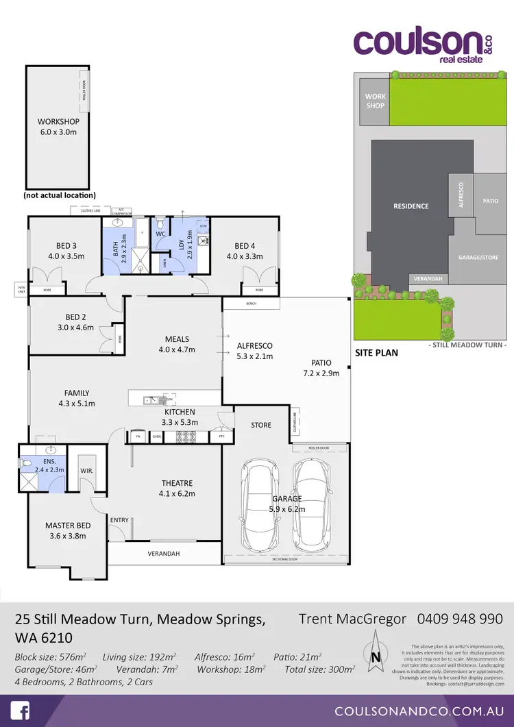 Floorplan of Homely house listing, 25 Still Meadow Turn, Meadow Springs WA 6210