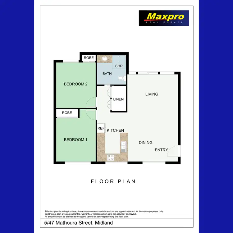 Floorplan of Homely apartment listing, 5/47 Mathoura Street, Midland WA 6056