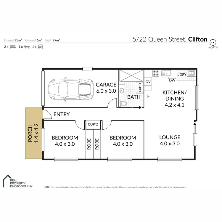 Floorplan of Homely unit listing, 5/22 Queen Street, Clifton QLD 4361