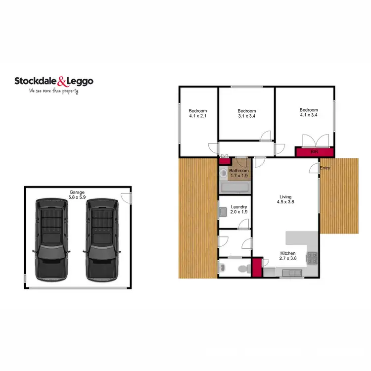 Floorplan of Homely house listing, 44 Garibaldi Street, Traralgon VIC 3844