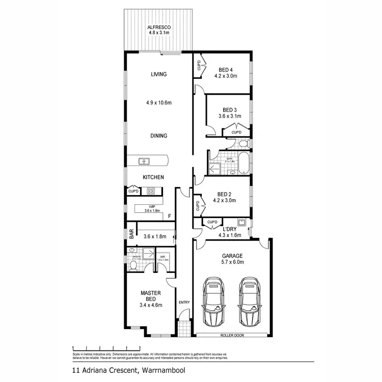 Floorplan of Homely house listing, 11 ADRIANA Crescent, Dennington VIC 3280