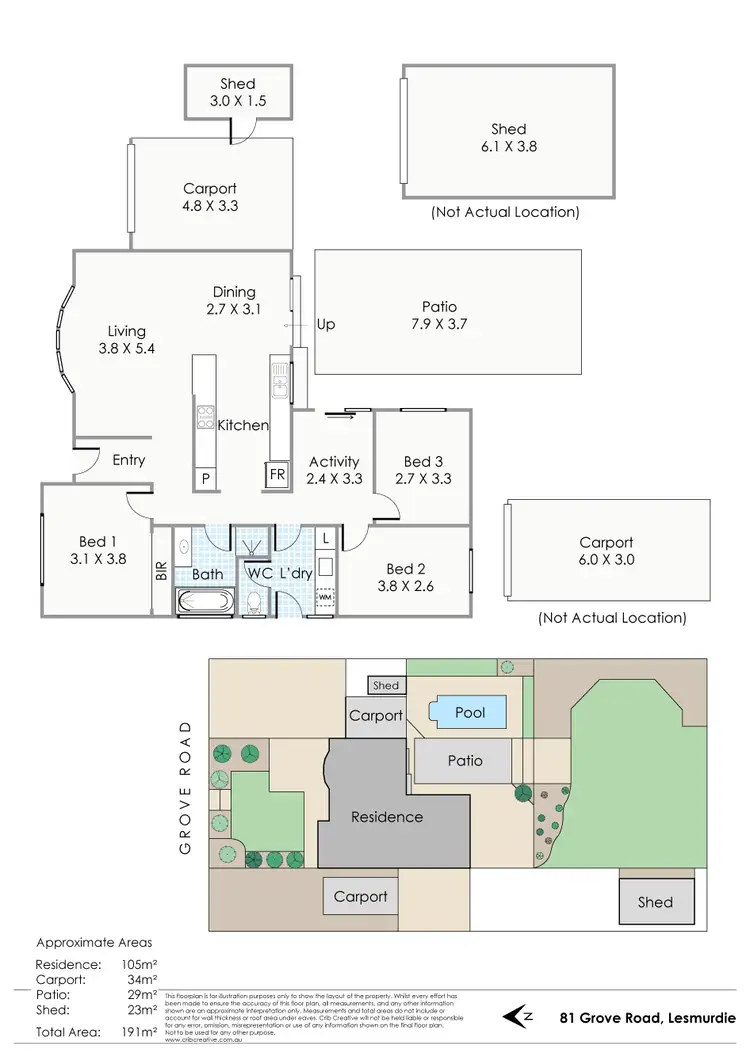 Floorplan of Homely house listing, 81 Grove Road, Lesmurdie WA 6076