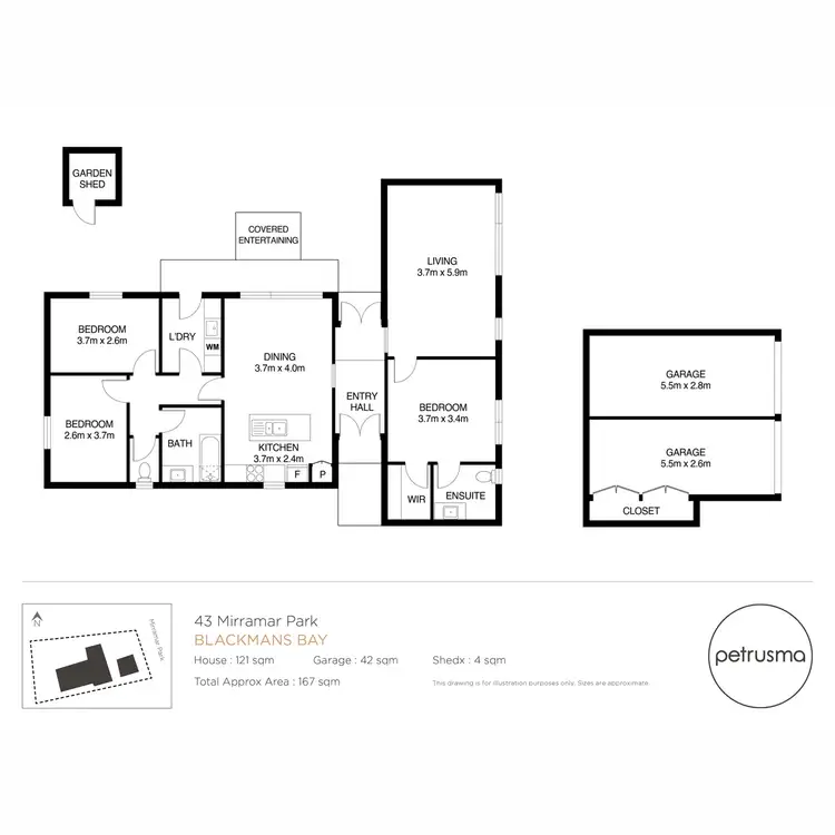 Floorplan of Homely house listing, 43 Mirramar Park, Blackmans Bay TAS 7052