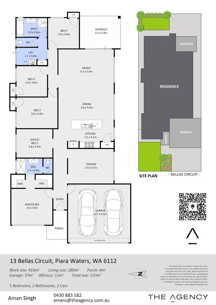 Floorplan of Homely house listing, 13 Bellas Circuit, Piara Waters WA 6112