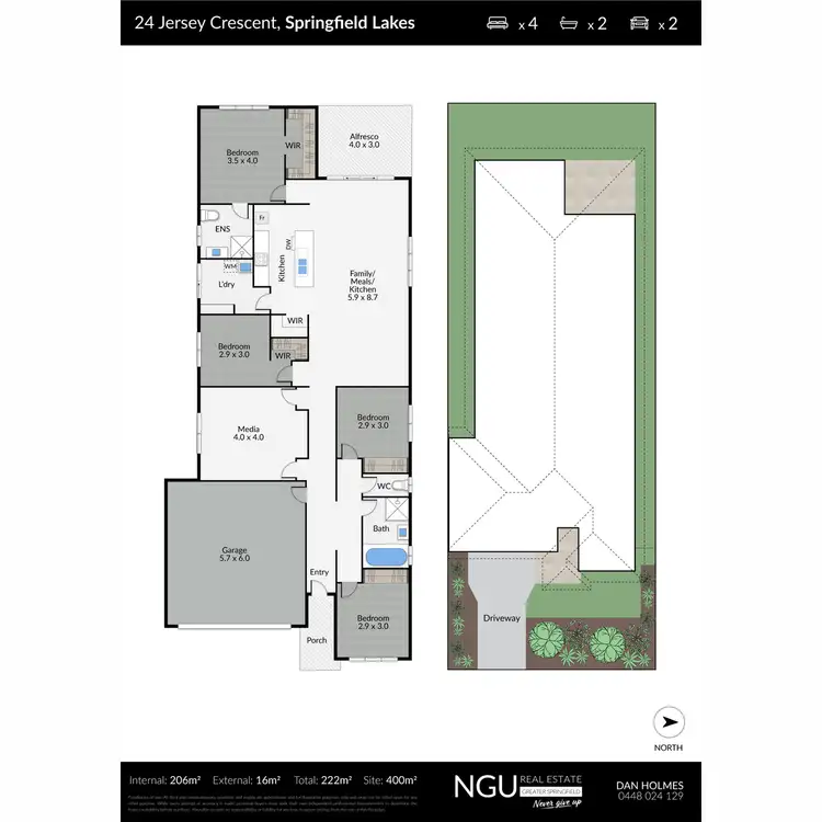 Floorplan of Homely house listing, 24 Jersey Crescent, Springfield Lakes QLD 4300